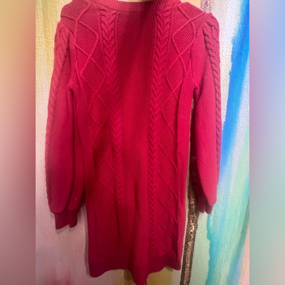 red thick cotton dress, xxl size. worn once.